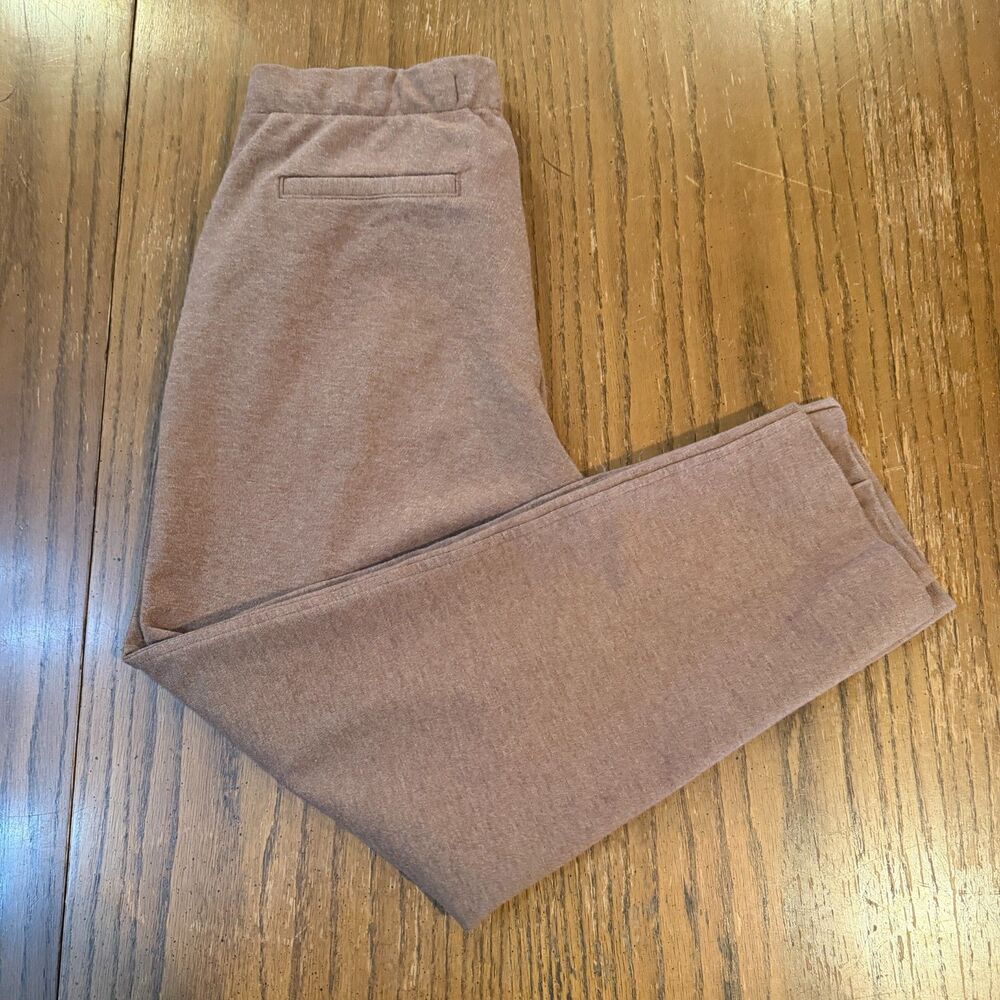 Everlane The Dream Pant Womens S Brown Tapered Pull On Stretch Ponte Ankle Pants